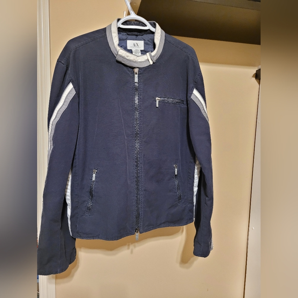 Vintage Armani Exchange Moto Men's Jacket Size L
